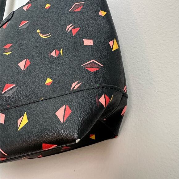 Fossil Black Graphic Coated Canvas Mini Tote Bag - Picture 5 of 13